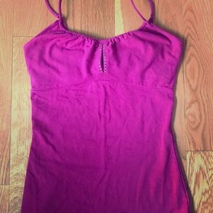 Express tank small S rhinestone purple